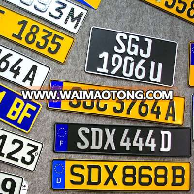 Matt Black And Red Yellow Reflective Film Singapore License Plate Number